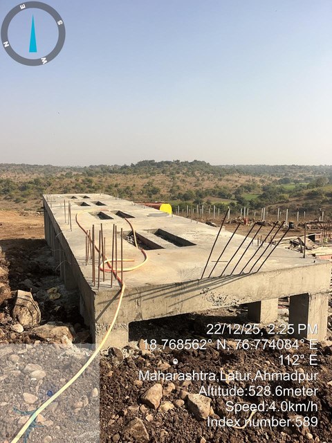 Switchyard concrete structure with reinforcement bars